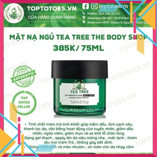 XẢ SẬP SÀN Mặt nạ ngủ The Body Shop Tea Tree Anti-imperfection Night Mask ngừa và giảm mụn, thanh lọc da, kiềm dầu XẢ SẬ