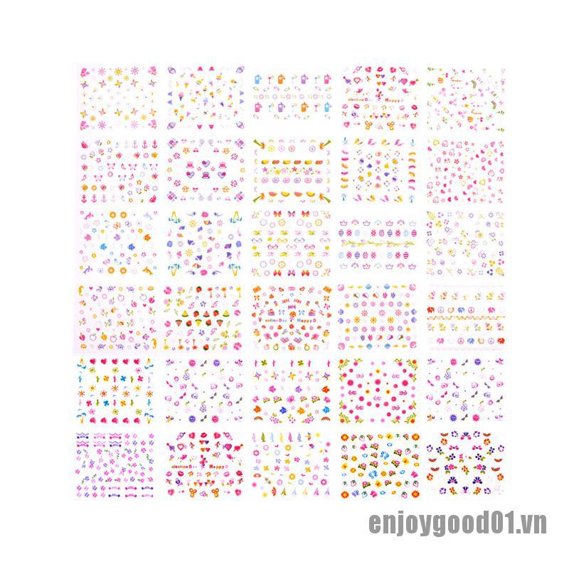 Bộ 5 Miếng Dán Móng Tay Họa Tiết Hoạt Hình Dễ Thương Cho Bé