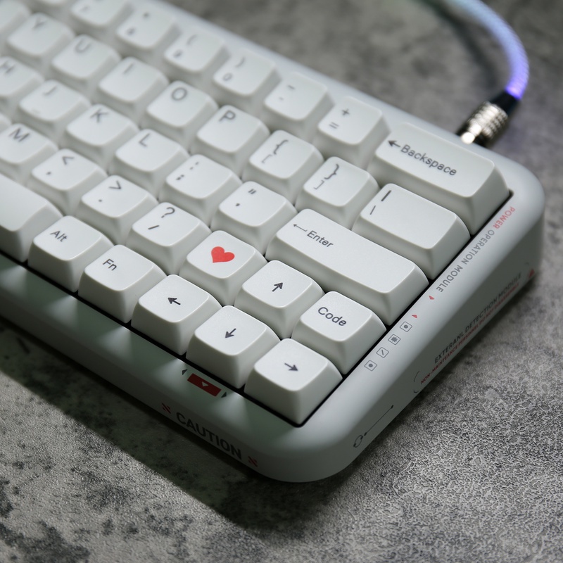 Keycap màu trắng tối giản Hồ sơ MDA Chất liệu PBT đơn giản Quá trình nhuộm thăng hoa Bàn phím cơ Keycap 126 Phím