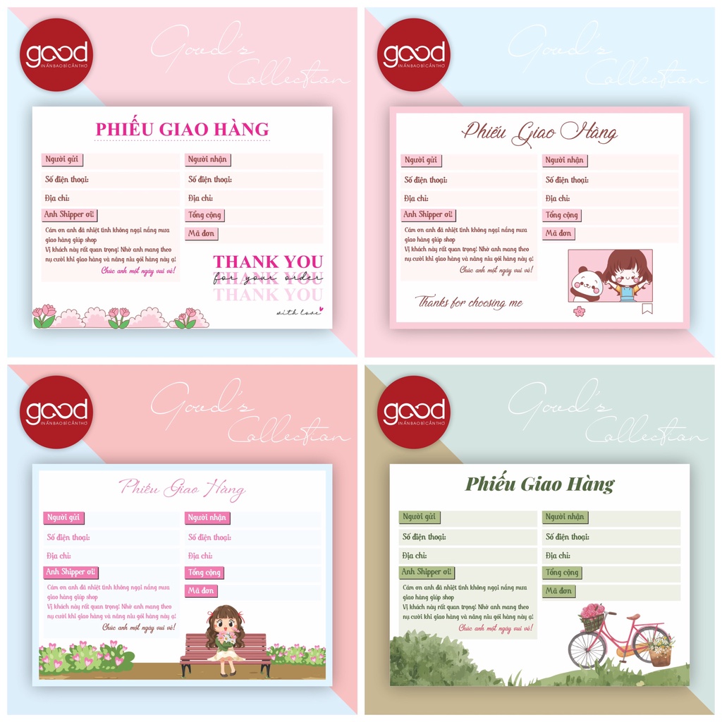 SET 50 tờ siêu xinh nhiều màu sắc - phiếu ship hàng nhiều mẫu hot size 10 x 15 cm