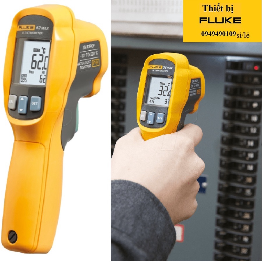 Fluke-62max thiết Bị Đo Nhiệt Độ Bằng Tia Hồng Ngoại 500 độ C Fluke 62 Max