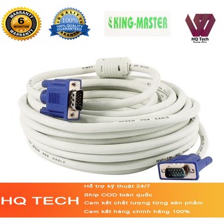 Dây cáp màn hình cáp máy chiếu dây VGA dài 10m màu trắng Kingmaster