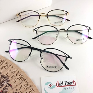 HCM Mắt Kính Cận Gọng kính kim loại tròn mảnh