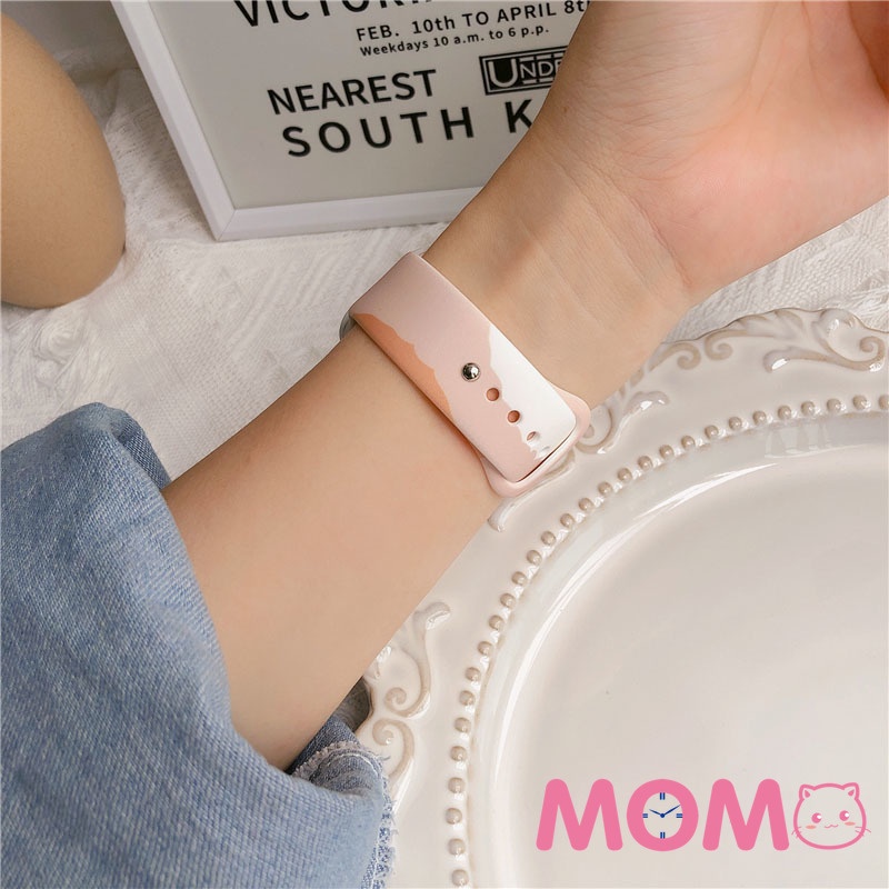 Dây Đeo Đồng Hồ Bằng Silicone Nhiều Màu Cho Smart Watch Serise 7 6 5 4 3 2 SE 41mm 45mm 40mm 44mm 42mm