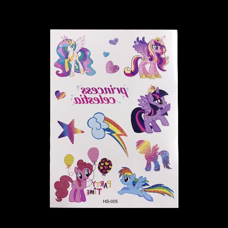 Hình xăm dán tạm thời họa tiết hoạt hình My Little Pony an toàn không độc hại chống thấm nước xinh xắn dành cho bé