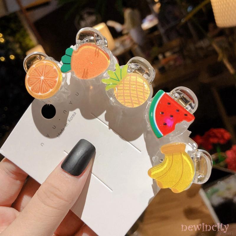 Kẹp tóc nữ hình trái cây bằng nhựa xinh xắn