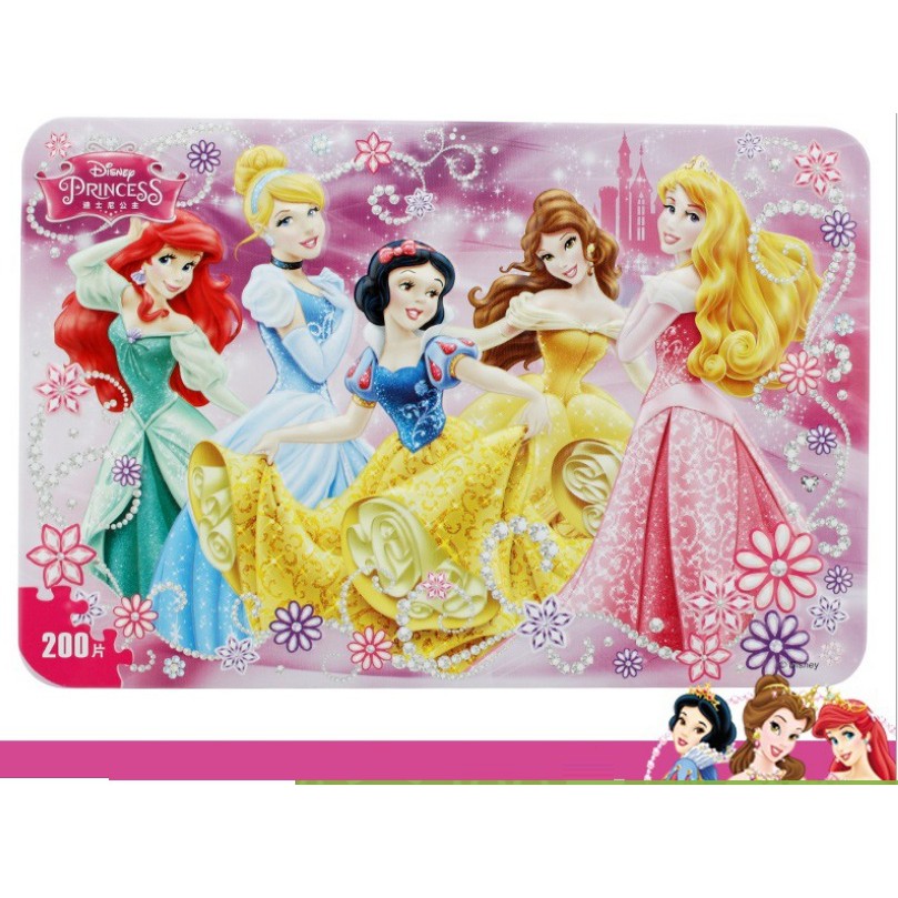 Xếp Hình Puzzle 200 Mảnh Hộp Thiếc In Dập Nổi 3D - Bạch Tuyết