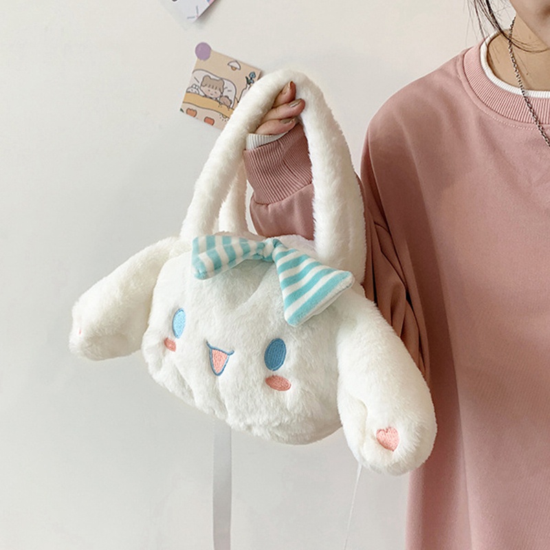 Túi Đựng Mỹ Phẩm Cầm Tay Họa Tiết Hoạt Hình Cinnamoroll Đáng Yêu Cho Nữ