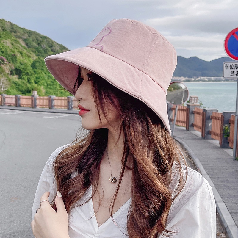 Mũ Bucket Chống Nắng Vành Rộng Hai Mặt Phong Cách Hàn Quốc Dễ Phối Đồ Cho Nữ