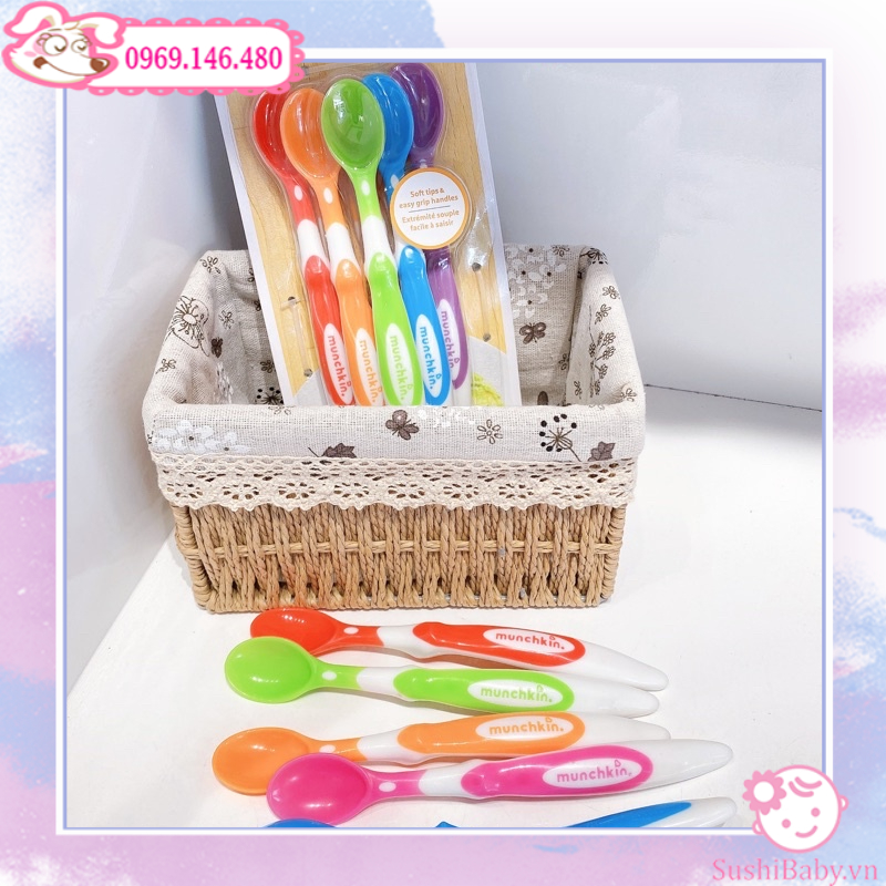 Thìa nhựa Munchkin cho bé ăn dặm tách lẻ 1 chiếc