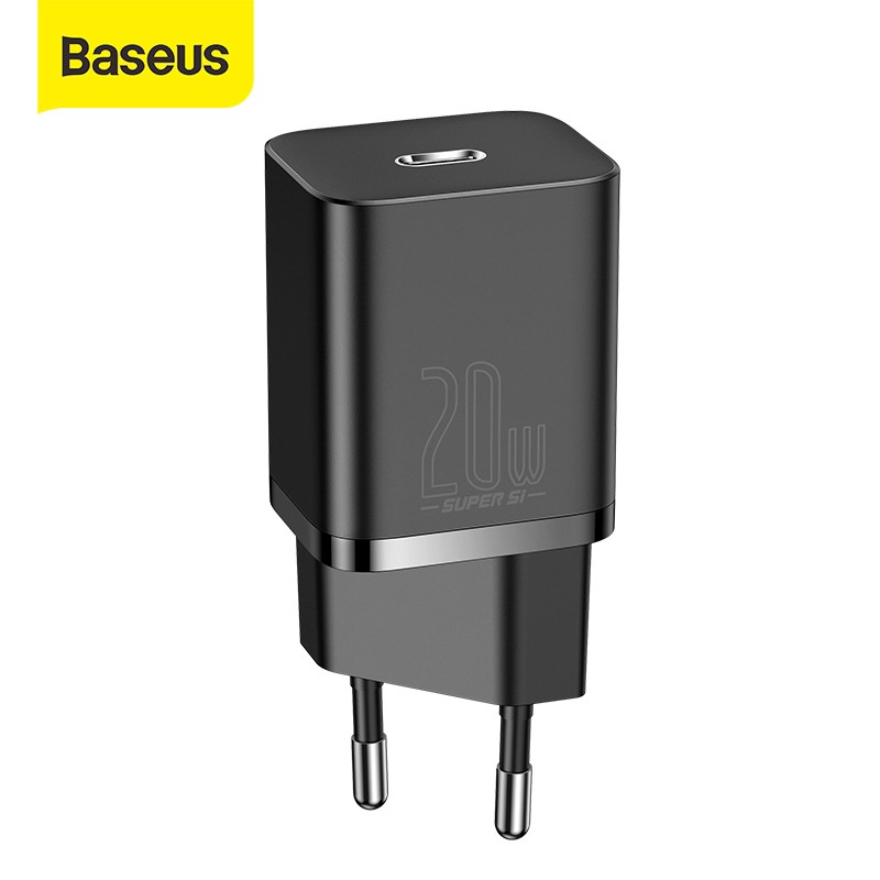 Củ sạc nhanh Baseus Si sạc nhanh PD 20W 1 cổng Type-C, hỗ trợ Quick Charger, tương thích nhiều thiết bi ( EU/CN )