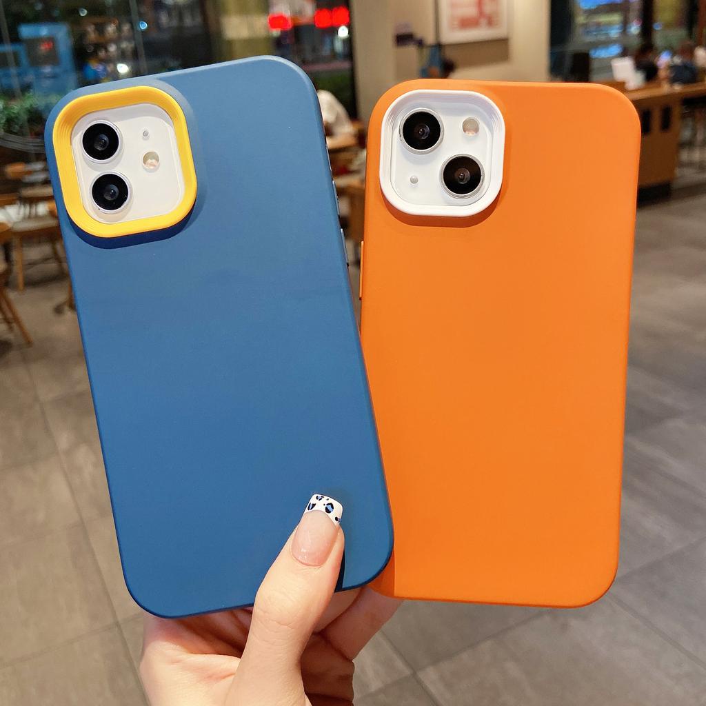 Ốp điện thoại màu Macaron 3 trong 1 cho iPhone 13 Pro Max 12 11 Pro Max 7Plus 8Plus X XR XSMax
