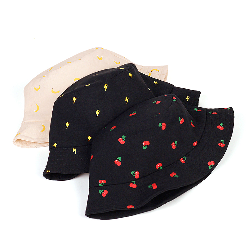 Mũ xô in hình quả chuối/ tia chớp thời trang unisex