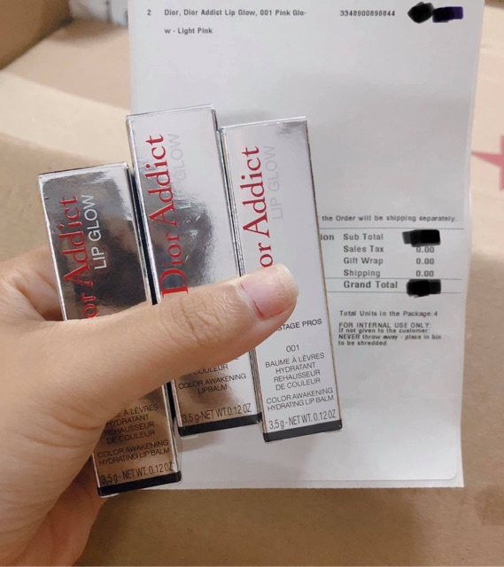 (Bill)Son dưỡng Dior Lip Glow 001 Pink Matte Glow Holo Glow | BigBuy360 - bigbuy360.vn