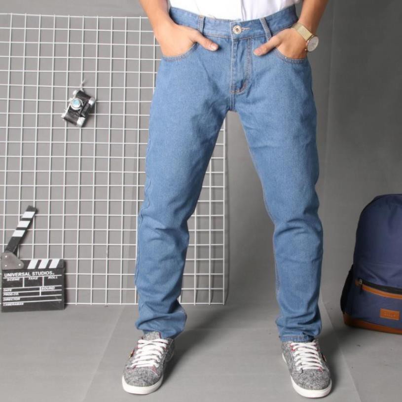 Sale Chính Hãng Quần jean nam xanh đen vải dày, không ra màu TS61 Tronshop hot 🌺 neww * ! %