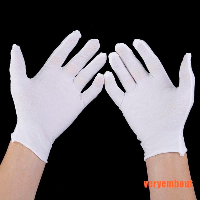 Bộ 6 Đôi Găng Tay cotton Mềm Mại Màu Bạc Thời Trang