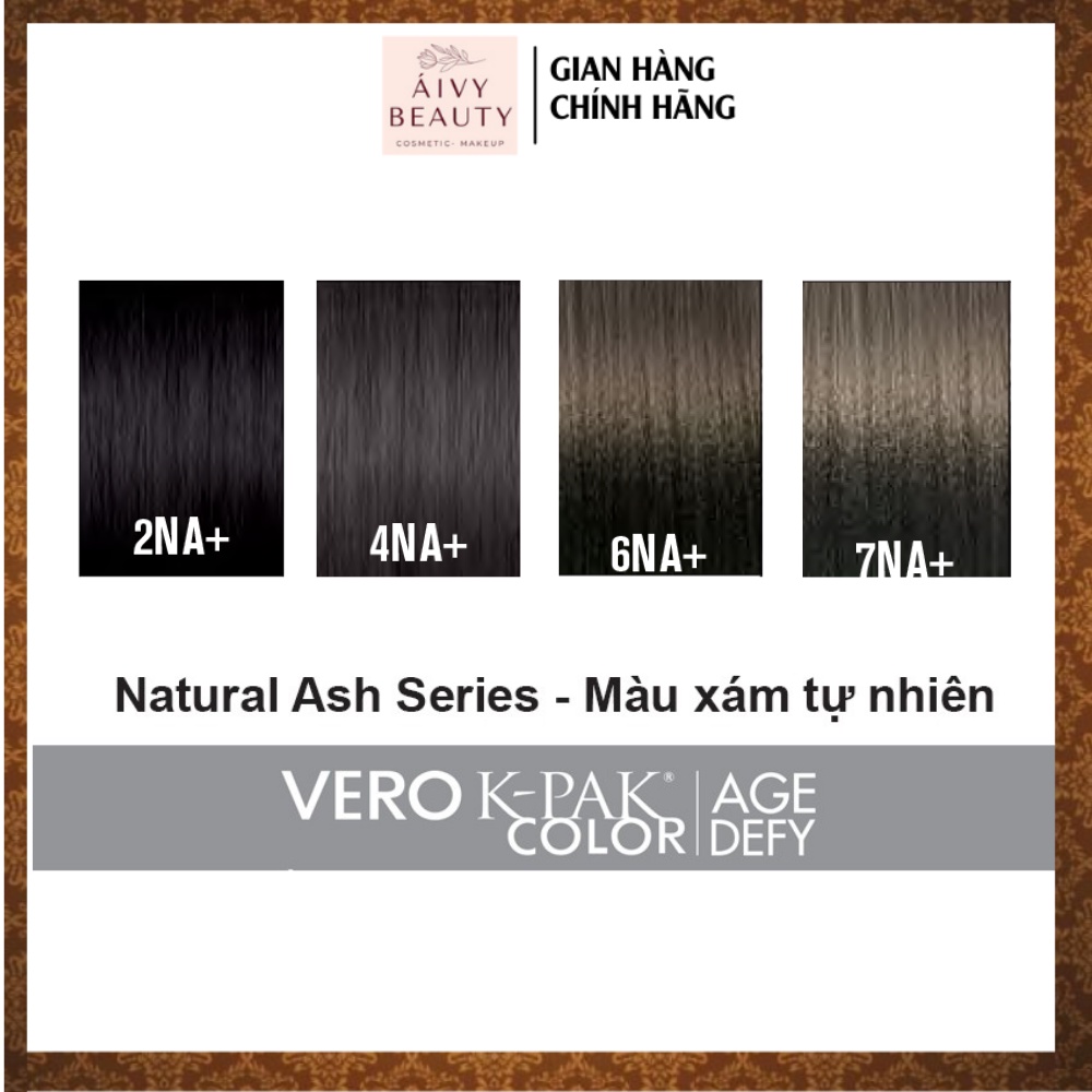 Natural Ash Series NA - Màu nhuộm phủ bạc thời trang JOICO Vero K-Pak Color Age Defy (Tông màu xám tự nhiên)