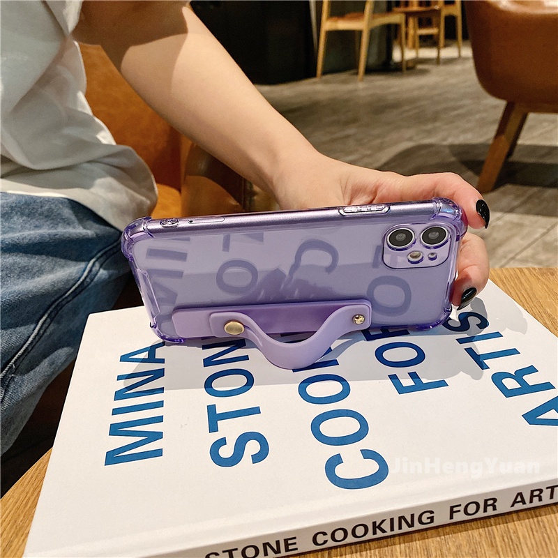 Ốp Điện Thoại Silicon Mềm Dạ Quang Có Dây Đeo Cổ Tay Cho iphone X XS Max XR 6 6 6S 7 8 PLUS SE2020