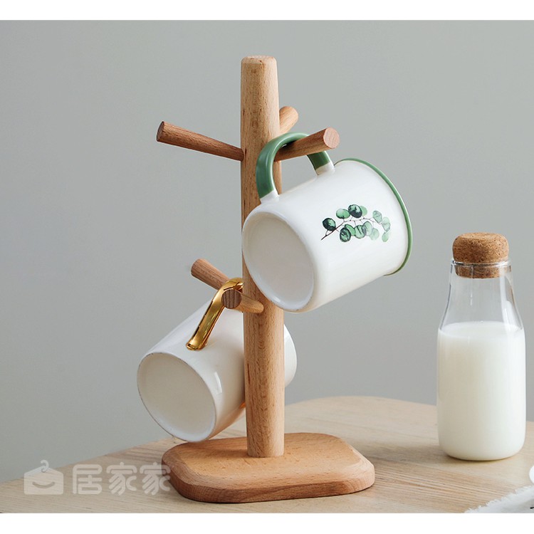 Cây/giá treo cốc bằng gỗ tiện lợi phong cách Nhật Bản - Cup holder | BigBuy360 - bigbuy360.vn