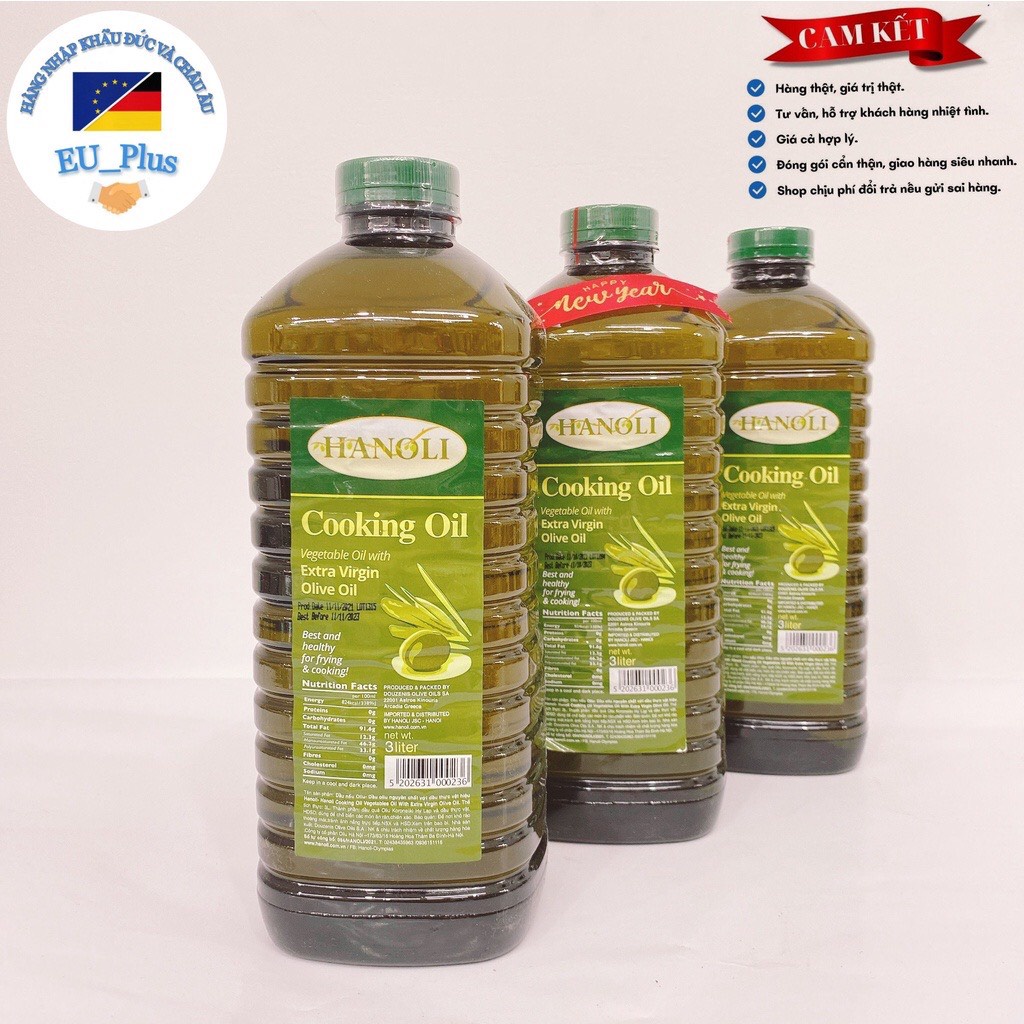 Dầu ăn oliu Hanoli Extra Oil 3 lít