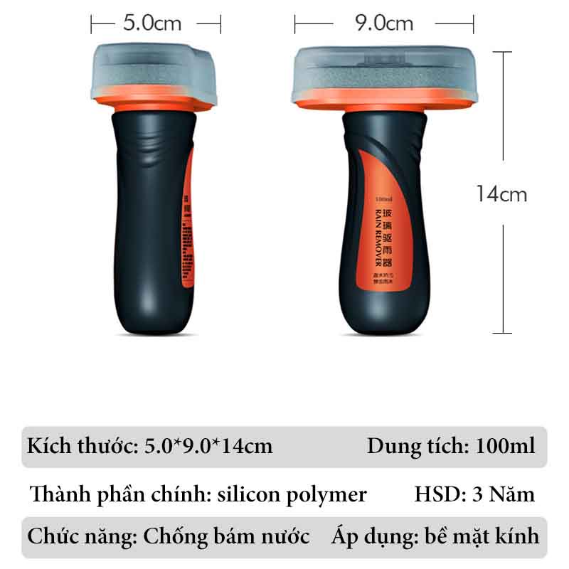 Sáp Phủ Nano Bôi Chống Bám Mưa Trên Kính,Gương Hậu Ô Tô rueFul 100ml VERSION 2 CarZone.Top
