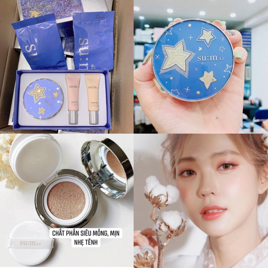 [AUTHENTIC,BAO CHECK] SET PHẤN ƯỚT SU:M37° XANH CAO CẤP - PHIÊN BẢN GIỚI HẠN