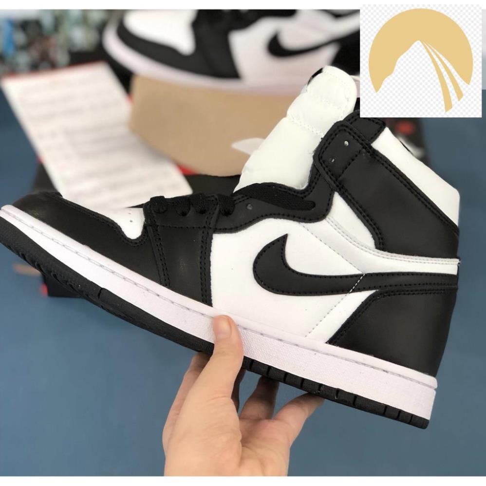 💪💁 Giày Sneaker size Nữ màu TRẮNG ĐEN cổ cao, Giày Nike Air Jordan 1 JD 1 Panda Cổ Cao Cao Cấp 2021 HÀNG MỚI 💪💁