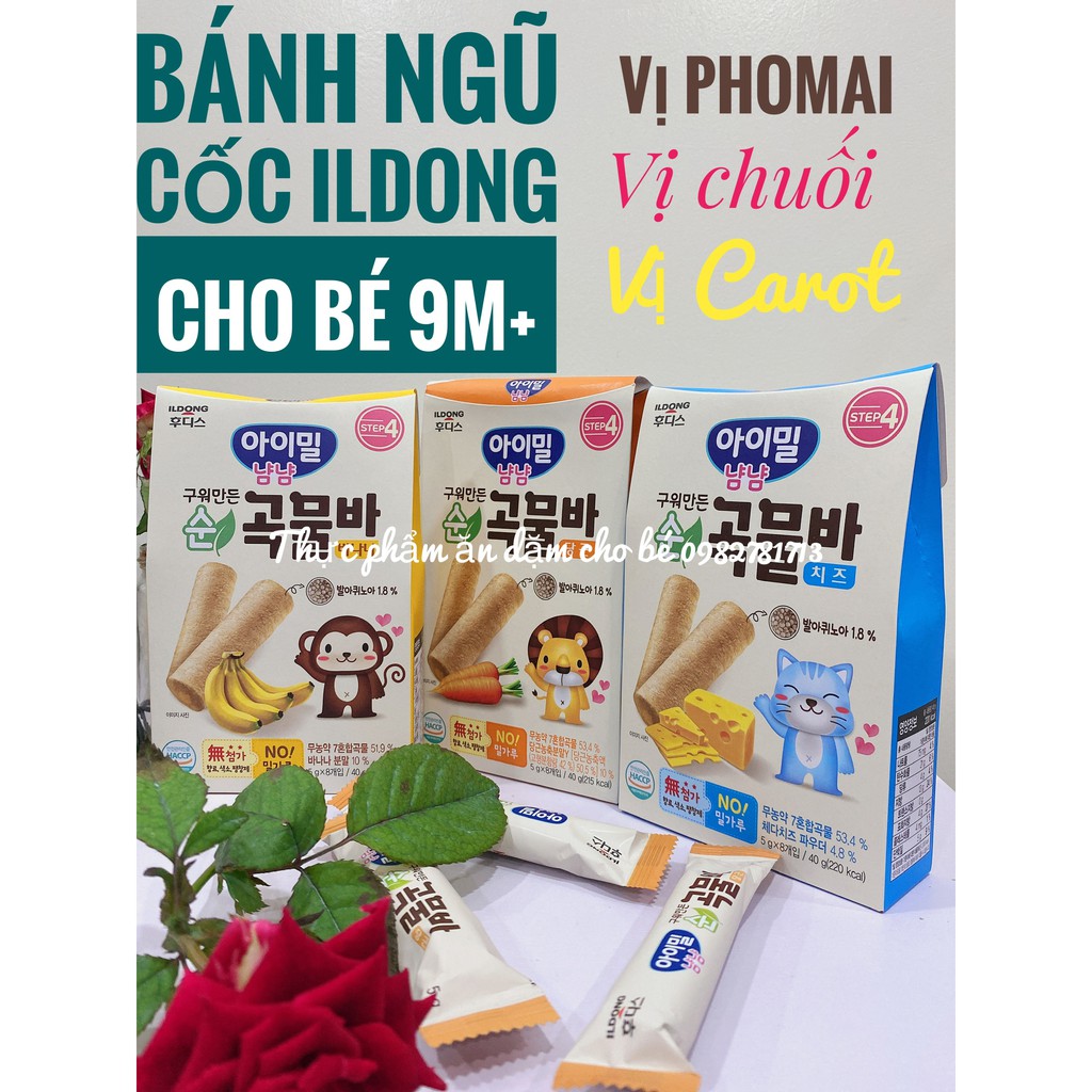 {HSD 2022]Bánh cuộn ngũ cốc Ildong cho bé từ 8M+