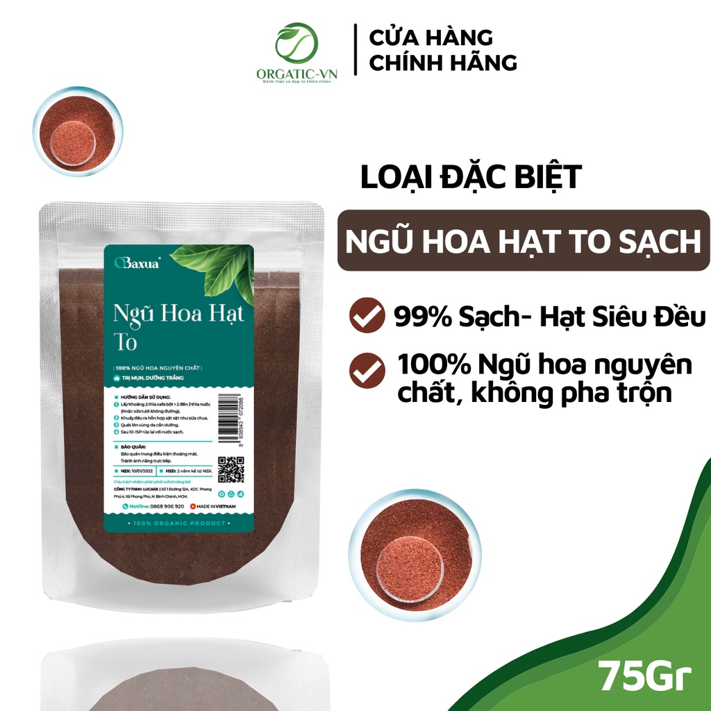 100GR Ngũ hoa hạt nguyên chất Ogatic_vn ( hạt ngũ hoa, hạt đình lịch ) - Handmade