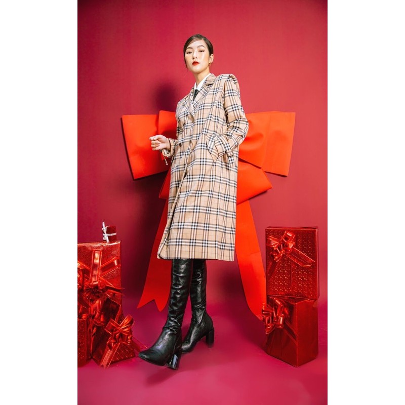Áo măng tô 2hk 2 lớp kẻ burberry CCHAT xả kho giảm 50% | BigBuy360 - bigbuy360.vn