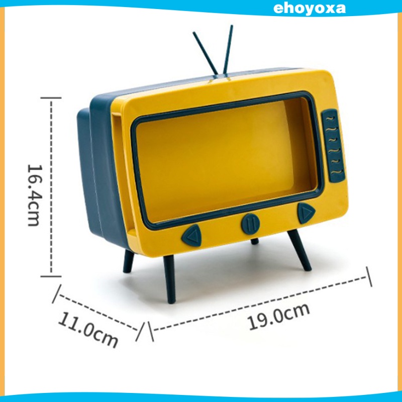 Hộp Đựng Khăn Giấy Hình Tv Có Giá Đỡ Điện Thoại Tiện Dụng Cho Phòng Khách / Phòng Ngủ