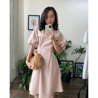 Đầm cổ thủy thủ đính hoa EDINI - D1126