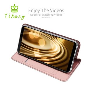 Bao da điện thoại nắp gập thời trang có ngăn ví đựng thẻ tín dụng cho Samsung Galaxy Note9 A7 2018 J2 Core J4+ J6+