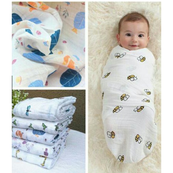 Khăn Tắm Xô Cotton 2 Lớp- Cho Bé Sơ Sinh Và Cả nhà