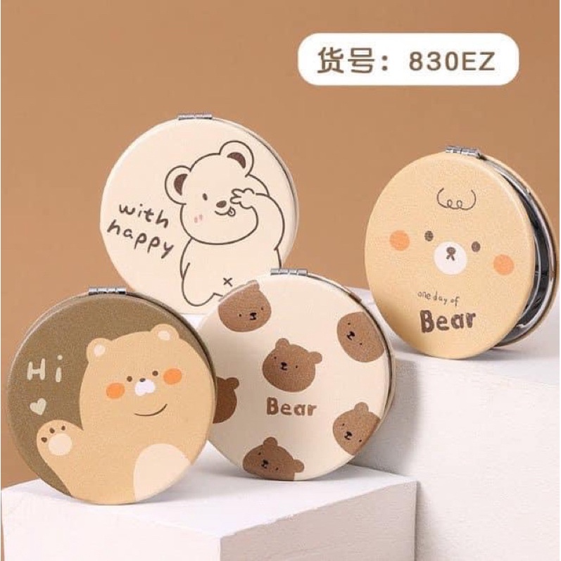 Gương 2 mặt dễ thương hình tròn, hình vuông