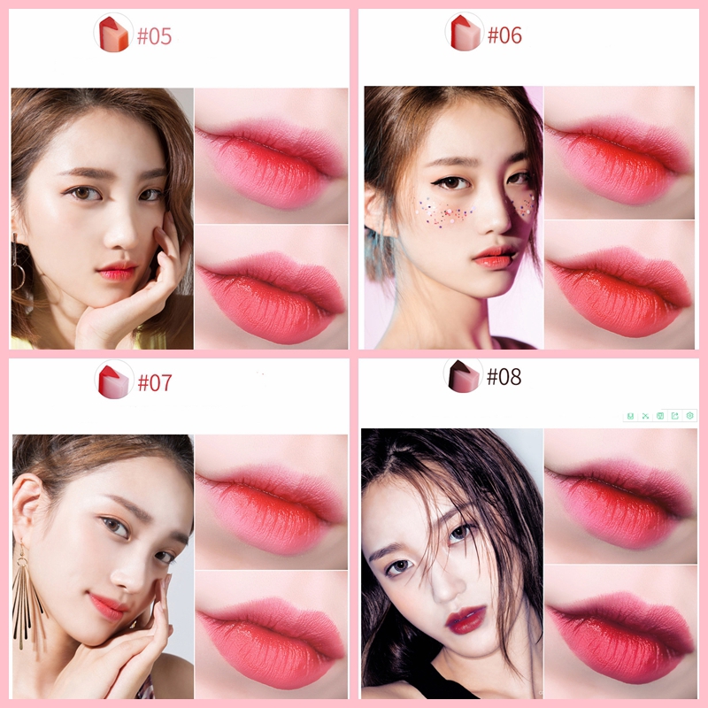 [Hàng mới về] Son môi hai màu dưỡng ẩm chống thấm nước lâu trôi thời trang cho nữ
