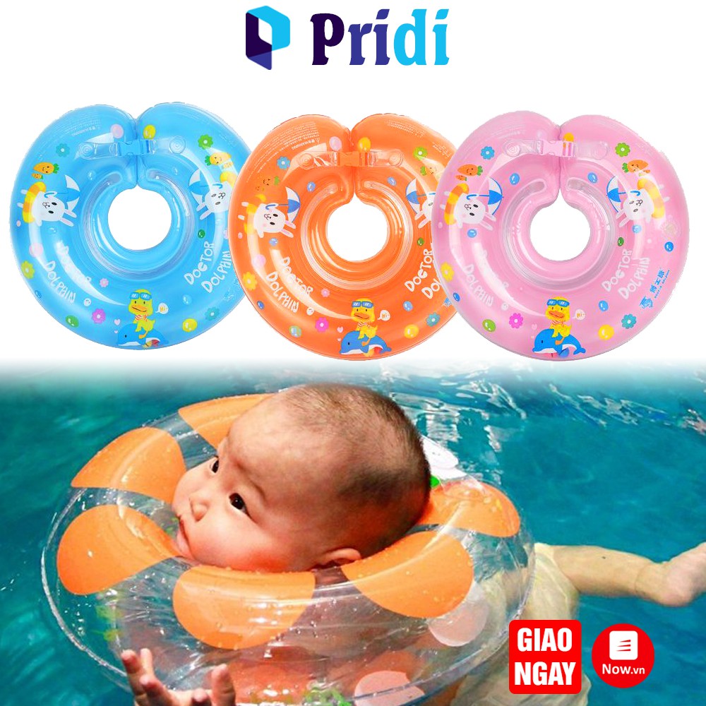 Phao Đỡ Cổ Cao Cấp Cho Bé Sơ Sinh - Phao Đỡ Cổ Tập Bơi Trẻ Em PRIDI (Giao Màu Ngẫu Nhiên)