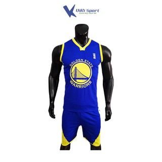 Set Quần Áo Bóng Rổ Warriors Xanh Bích Thoáng Mát - ViKi Sport