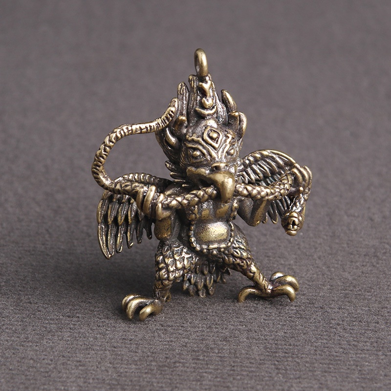 Mặt dây chuyền hình chìa khóa bằng đồng thau thiết kế nhỏ nhắn phong cách đạo Phật