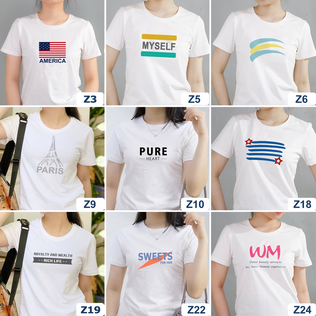 Áo thun nữ cổ tròn màu đỏ in hoa sứ TOLI, 100% cotton 4 chiều mềm mịn, co dãn, form suông cơ bản