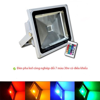 Đèn Pha Led 30W FLOOD LIGHT ĐỔI 7 MÀU