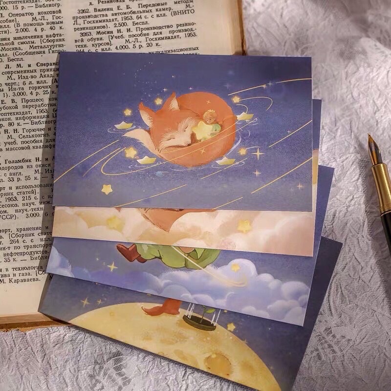 Thư viết tay kèm bao bì hoạ tiết Hoàng Tử Bé