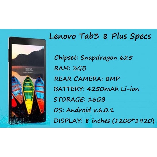 Máy tính bảng Lenovo Tab3 8 Plus NEW Fullbox / 2 SIM nghe gọi nhắn tin - Dolby Atmos, FullHD+ tại Zinmobile | BigBuy360 - bigbuy360.vn