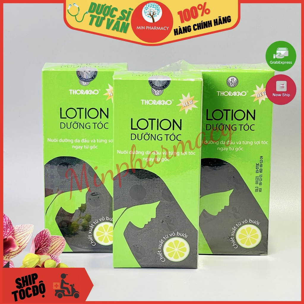 Lotion Dưỡng Tóc THORAKAO Tinh Chất Bưởi Kích thích Mọc tóc và Ngăn rụng tóc 120ml - Minpharmacy