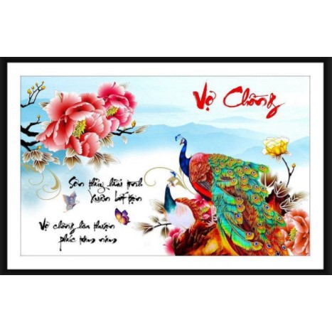 tranh đính đá vợ chồng vs251 (76×50)