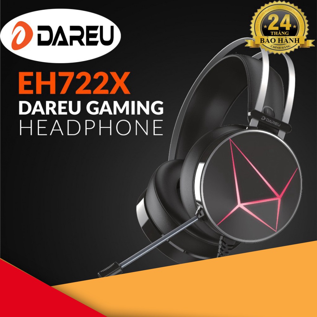 Tai nghe gaming DAREU EH722X Black - Tăng khả năng khử ồn | WebRaoVat - webraovat.net.vn