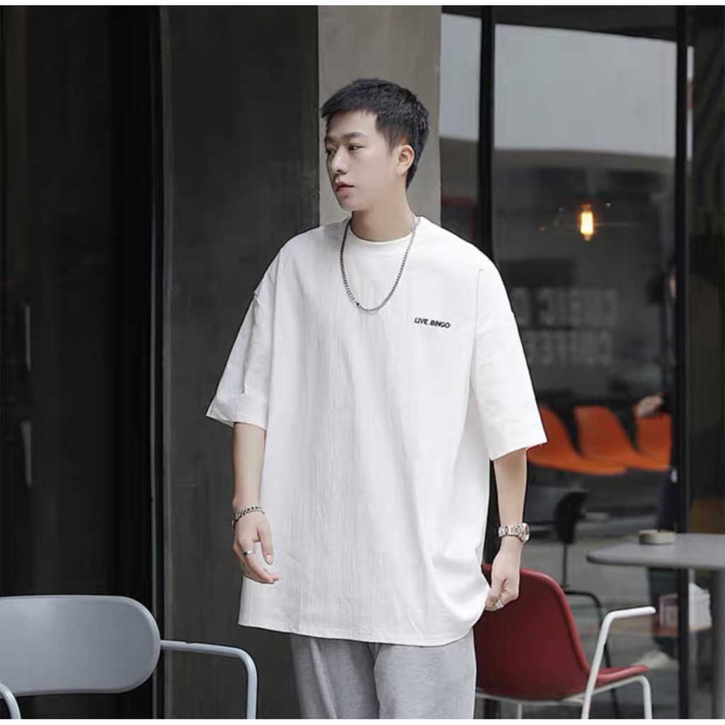 [AT0109] Áo thun nam nữ - Áo phông Unisex tay lỡ LIVE BINGGO basic, dáng rộng streetwear trẻ trung, năng động | BigBuy360 - bigbuy360.vn