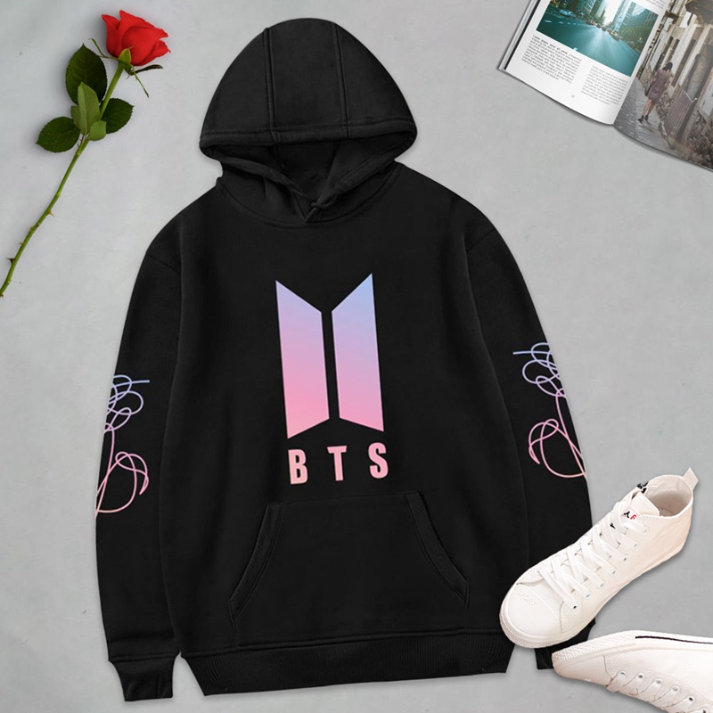 Áo Hoodie Tay Dài In Chữ Bts Love Yourself