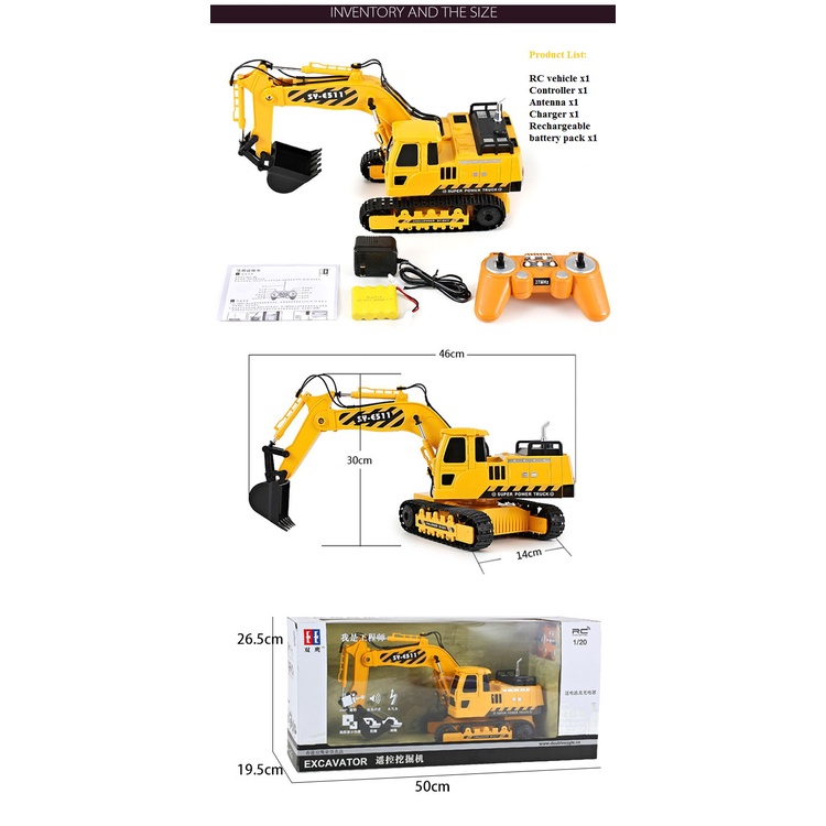 Xe Xúc Đất Đồ Chơi Điều Khiển Từ Xa E511-001