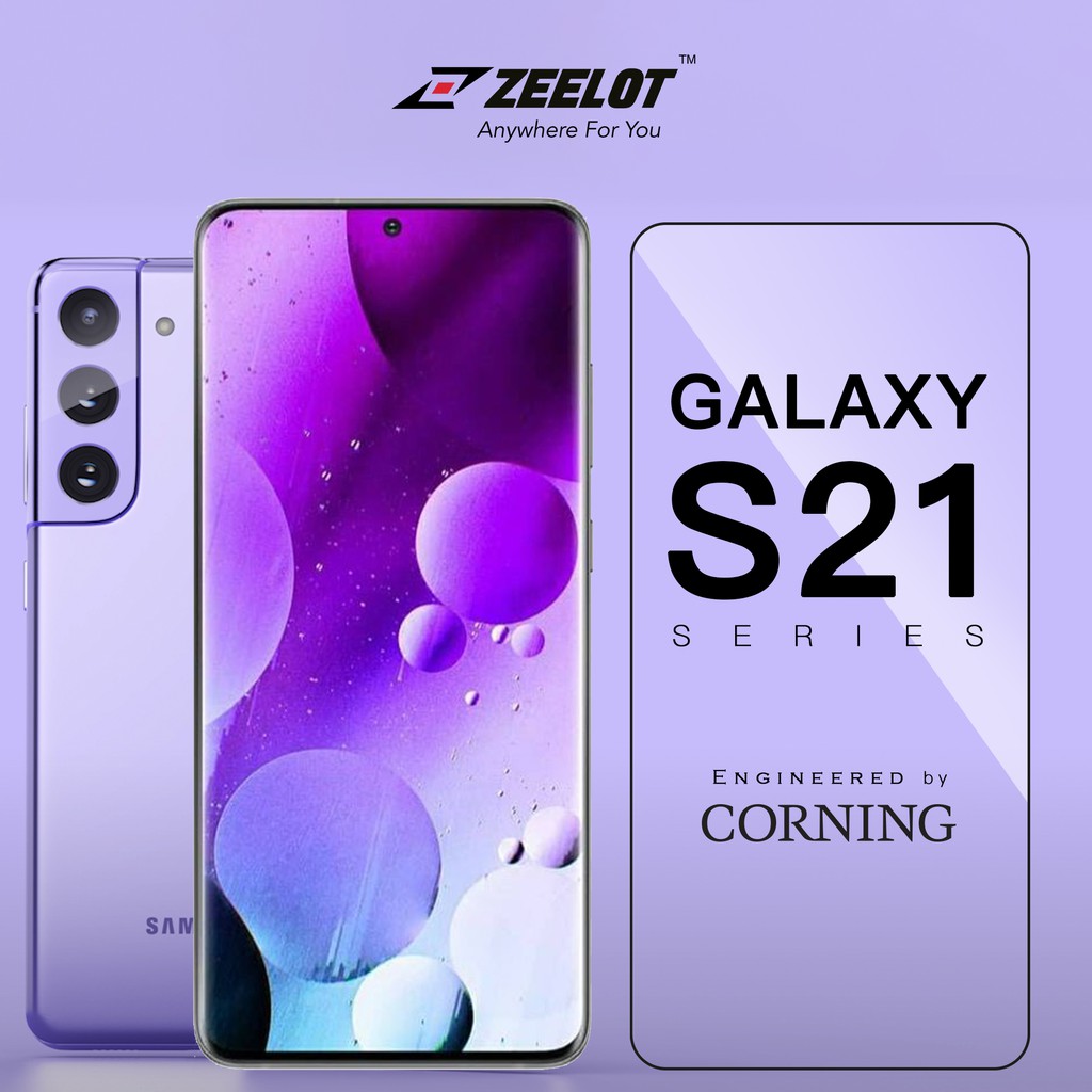 Kính Cường Lực Zeelot 2.5D PureGlass Full Keo Cho Samsung Galaxy S21 Plus